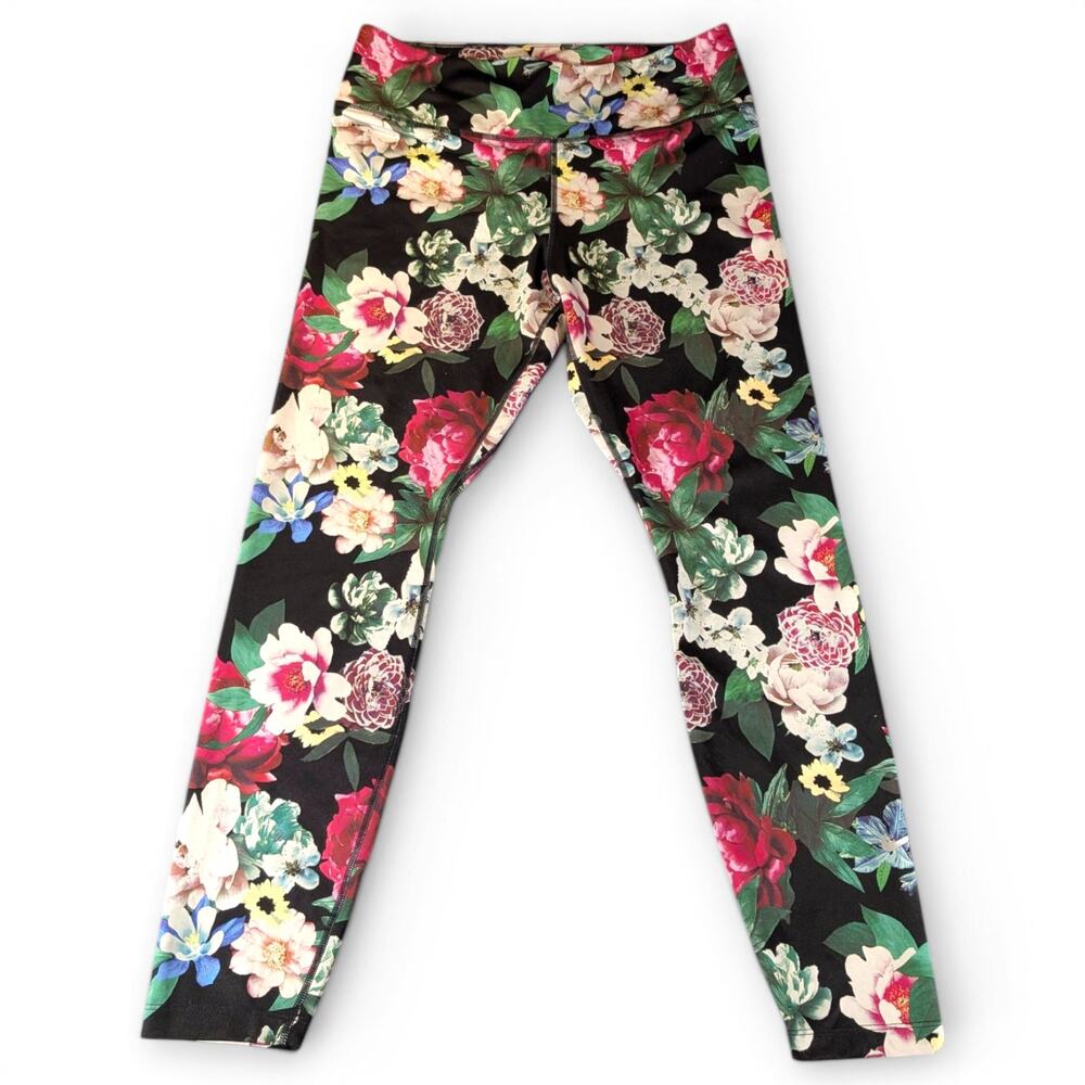 Nike Dri-FIT Capri Leggings L Multicolor Geometric Print Athletic Workout Pants
